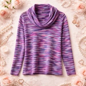 💙Elegant Multicolor Cowl Neck Sweater